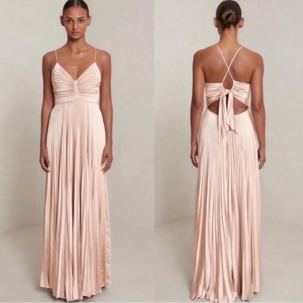 ALC Aries Pleated Maxi Dress in Cala Cream - Size 0